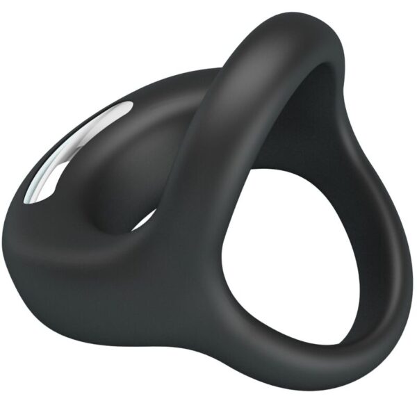 Pretty Love Elliott — Vibrating Cock Ring, Rechargeable, Black — Cock Rings — view 4
