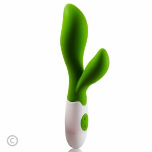 Pretty Love Flirtation Owen — Rabbit Vibrator, Green and White — Clitoral Stimulators — view 2