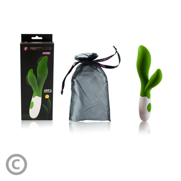 Pretty Love Flirtation Owen — Rabbit Vibrator, Green and White — Clitoral Stimulators — view 3