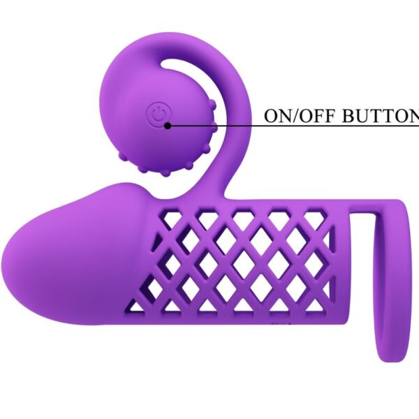 Romance Harden — Vibrating Penis Sleeve, Rechargeable, Purple — Couples — view 7