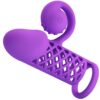 Romance Harden — Vibrating Penis Sleeve, Rechargeable, Purple — Couples
