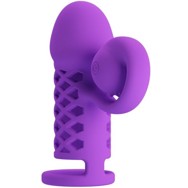 Romance Harden — Vibrating Penis Sleeve, Rechargeable, Purple — Couples — view 3