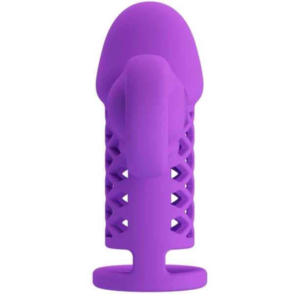Romance Harden — Vibrating Penis Sleeve, Rechargeable, Purple — Couples — view 4