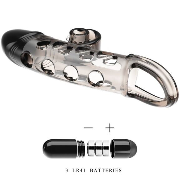 Romance Extended — Vibrating Penis Sleeve, Black — Couples — view 7