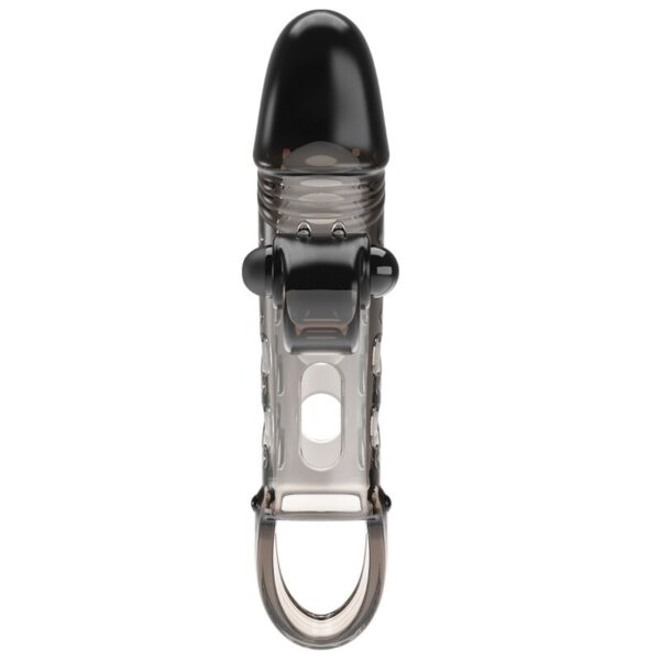 Romance Extended — Vibrating Penis Sleeve, Black — Couples — view 3