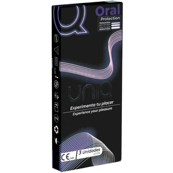 Uniq Oral Mask — Dental Dam, 3 Pack — Condom 3 Packs