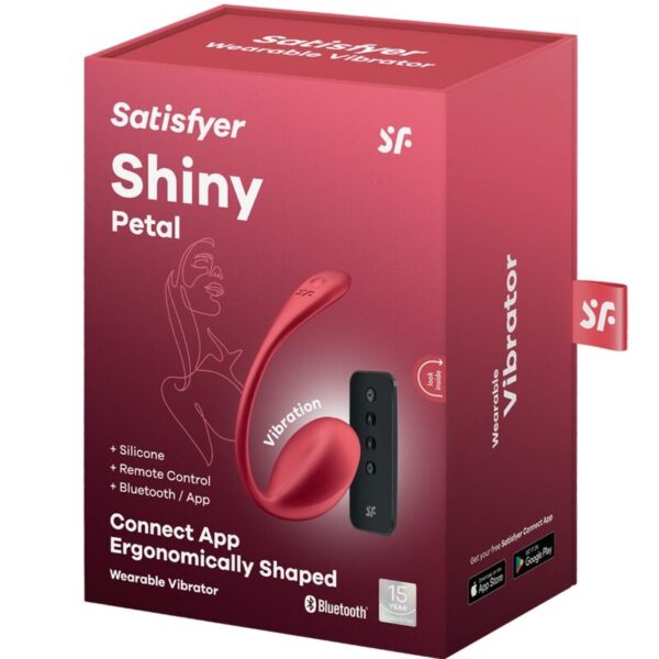 Satisfyer Shiny Petal — Wearable Vibrator, Remote Control, Red — App-Controlled Sex Toys — view 4