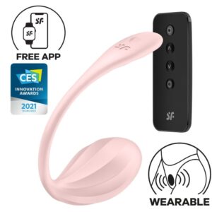 Satisfyer Ribbed Petal — Wearable Vibrator, Remote Control, Rose — App-Controlled Sex Toys
