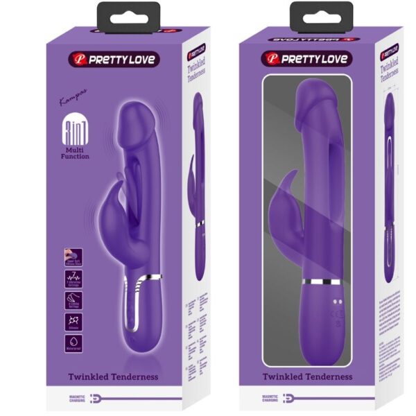 Pretty Love Kampas — Rabbit Vibrator, Rechargeable, Violet — Rabbit Vibrators — view 9