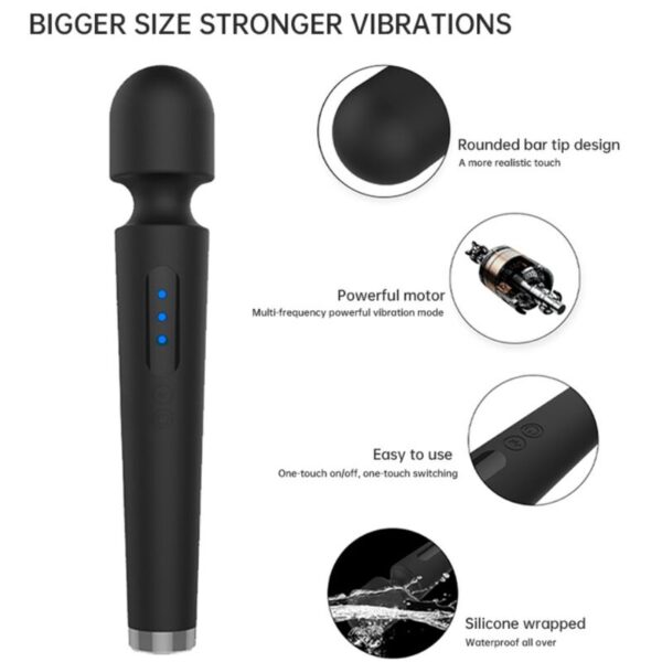 Armony X Power Large — Wand Massager, Black — Vibrators — view 4