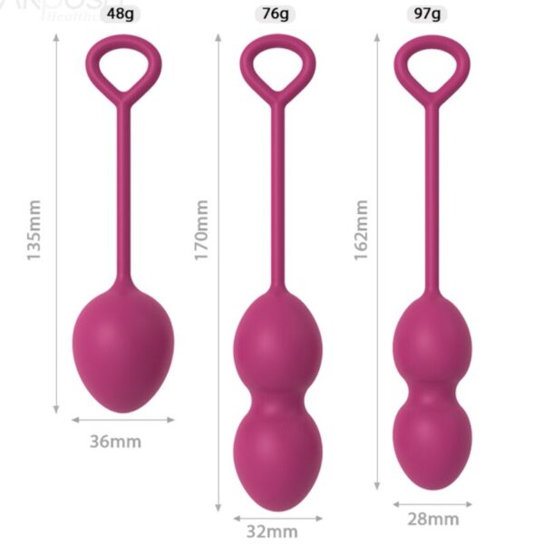 Armony Anabiosis — Kegel Weights, Burgundy — Kegel Balls & Ben Wa Balls — view 8