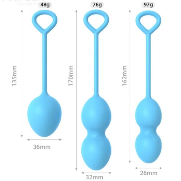Armony Anabiosis — Kegel Weights, Blue — Kegel Balls & Ben Wa Balls — view 4