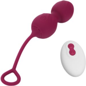 Armony Blossoms — Vibrating Kegel Balls, Remote Control, Dark Red — Kegel Balls & Ben Wa Balls
