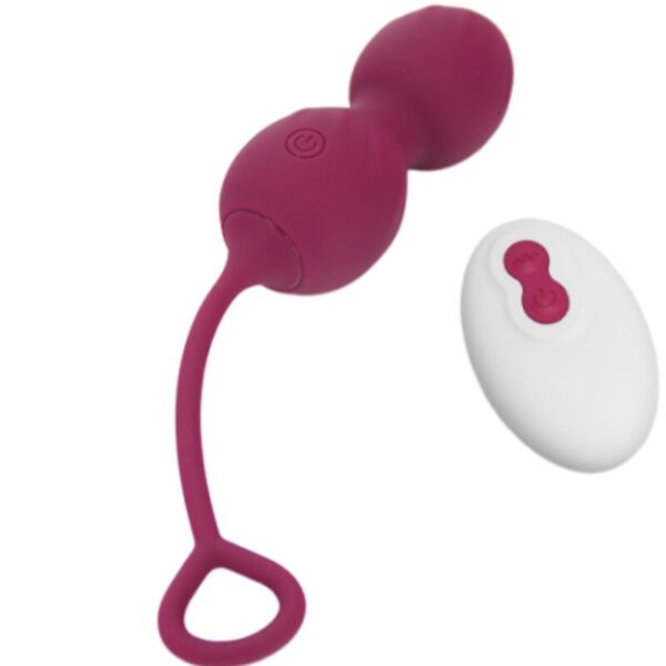Armony Blossoms — Vibrating Kegel Balls, Remote Control, Dark Red — Kegel Balls & Ben Wa Balls — view 2