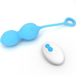 Armony Blossoms — Vibrating Kegel Balls, Remote Control, Blue — Kegel Balls & Ben Wa Balls — view 3