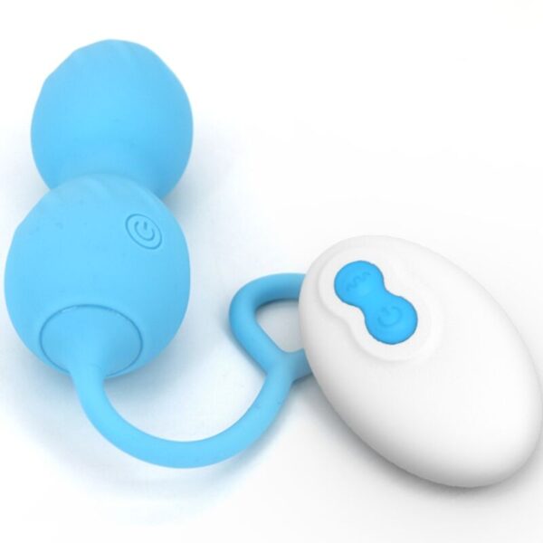 Armony Blossoms — Vibrating Kegel Balls, Remote Control, Blue — Kegel Balls & Ben Wa Balls — view 5
