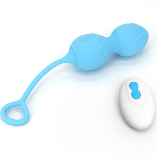 Armony Blossoms — Vibrating Kegel Balls, Remote Control, Blue — Kegel Balls & Ben Wa Balls