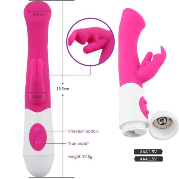 Armony — Rabbit Vibrator, Waterproof, Pink — G-Spot Vibrators — view 4