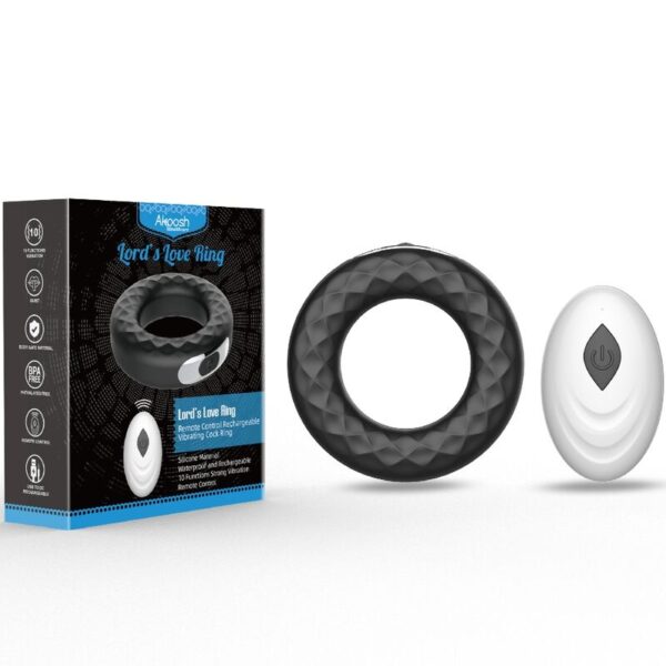 Armony Lord’s Love — Vibrating Cock Ring, Remote Control, Black — Cock Rings — view 5