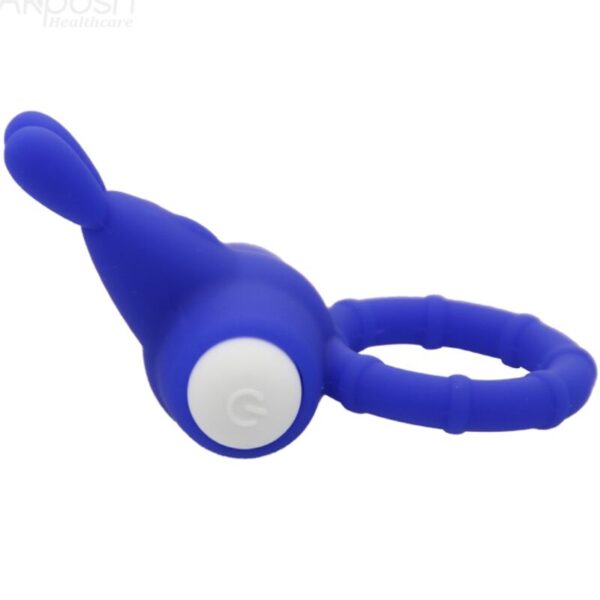Armony Ms Bunny — Vibrating Cock Ring, Silicone, Blue — Cock Rings — view 2