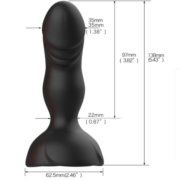 Armony Extreme Bloom — Vibrating Butt Plug, Remote Control, Black — Anal — view 5