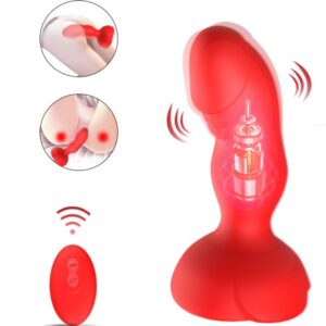 Armony Extreme Bloom — Vibrating Butt Plug, Remote Control, Red — Anal