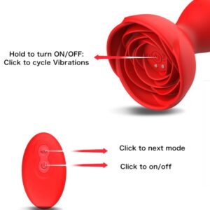Armony Extreme Bloom — Vibrating Butt Plug, Remote Control, Red — Anal — view 4