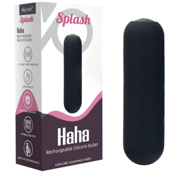 Armony Splash Haha — Bullet Vibrator, Waterproof, Black — Bullet Vibrators — view 5
