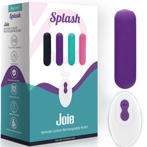 Armony Splash Joie — Bullet Vibrator, Remote Control, Purple — Bullet Vibrators — view 6