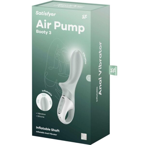 Satisfyer Air Pump Booty 3 — Anal Vibrator, Grey Green — view 6