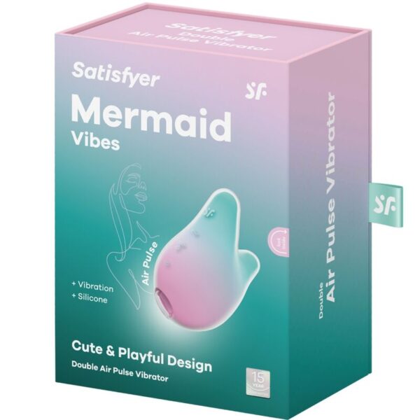 Satisfyer Mermaid Vibes — Air Pulse Stimulator, Mint and Pink — Air Pulse Vibrators — view 5