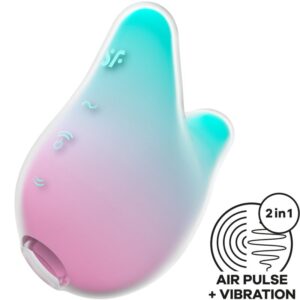 Satisfyer Mermaid Vibes — Air Pulse Stimulator, Mint and Pink — Air Pulse Vibrators