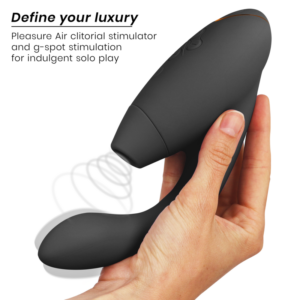 Womanizer Duo 2 — Rabbit Vibrator, Waterproof, Black — Air Pulse Vibrators — view 3