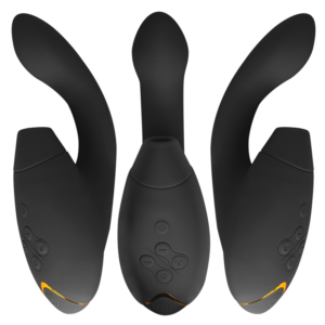 Womanizer Duo 2 — Rabbit Vibrator, Waterproof, Black — Air Pulse Vibrators — view 2
