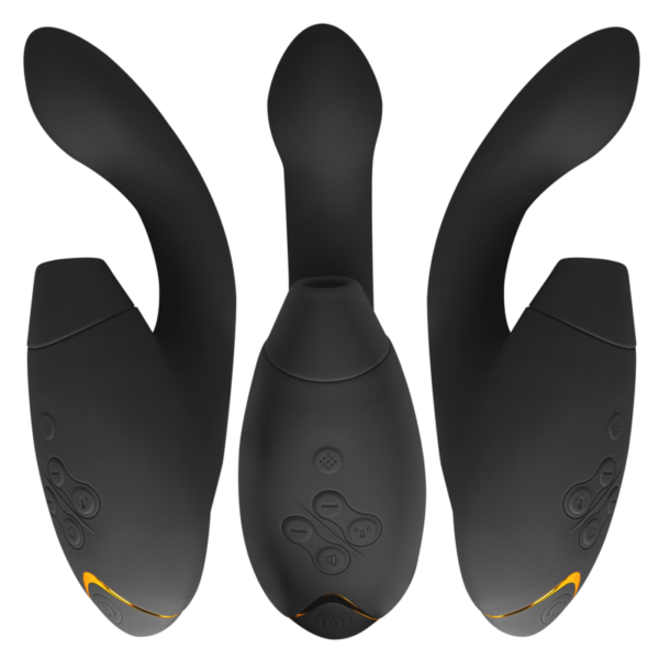 Womanizer Duo 2 — Rabbit Vibrator, Waterproof, Black — Air Pulse Vibrators — view 2