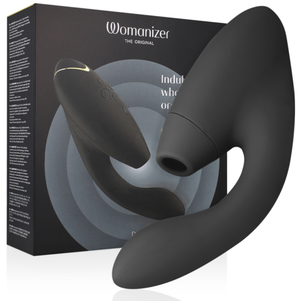 Womanizer Duo 2 — Rabbit Vibrator, Waterproof, Black — Air Pulse Vibrators