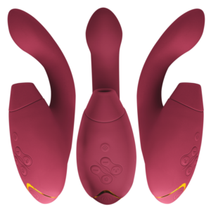 Womanizer Duo 2 — Rabbit Vibrator, Waterproof, Bordeaux — Air Pulse Vibrators — view 2
