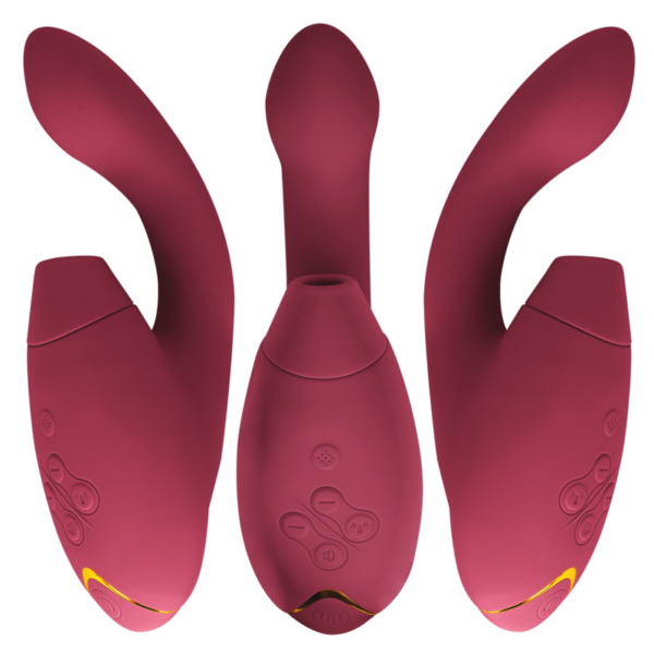 Womanizer Duo 2 — Rabbit Vibrator, Waterproof, Bordeaux — Air Pulse Vibrators — view 2