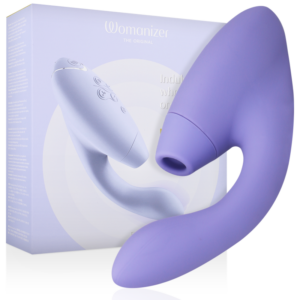 Womanizer Duo 2 — Rabbit Vibrator, Waterproof, Lilac — Air Pulse Vibrators