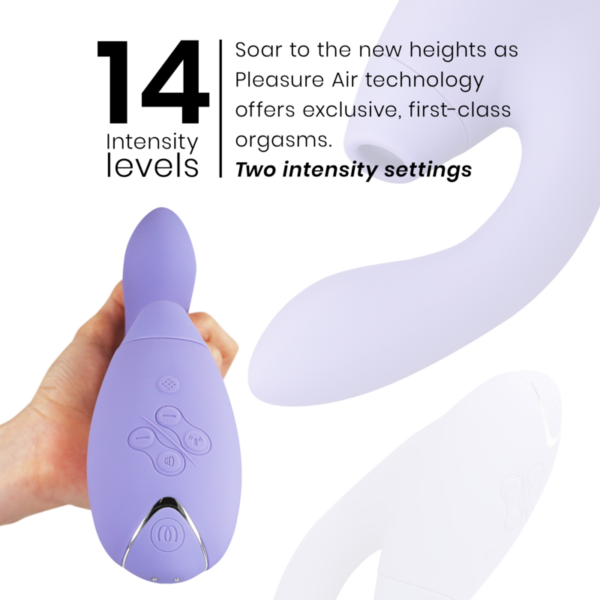Womanizer Duo 2 — Rabbit Vibrator, Waterproof, Lilac — Air Pulse Vibrators — view 5