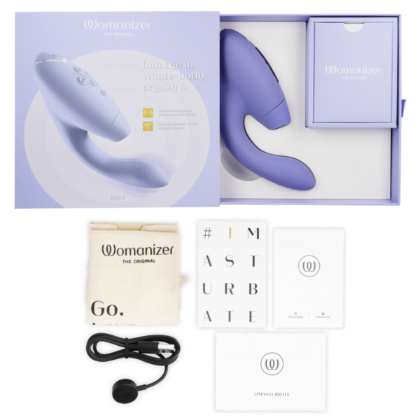 Womanizer Duo 2 — Rabbit Vibrator, Waterproof, Lilac — Air Pulse Vibrators — view 6