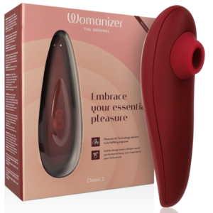 Womanizer Classic 2 — Air Pulse Stimulator, Waterproof, Bordeaux — Clitoral Stimulators