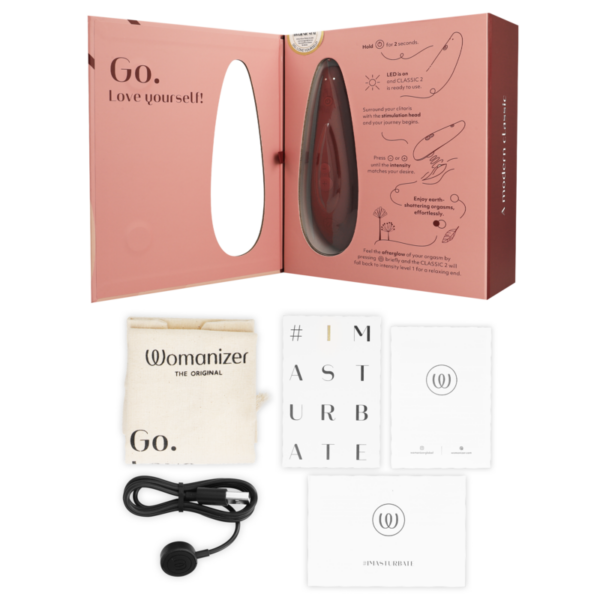 Womanizer Classic 2 — Air Pulse Stimulator, Waterproof, Bordeaux — Clitoral Stimulators — view 7