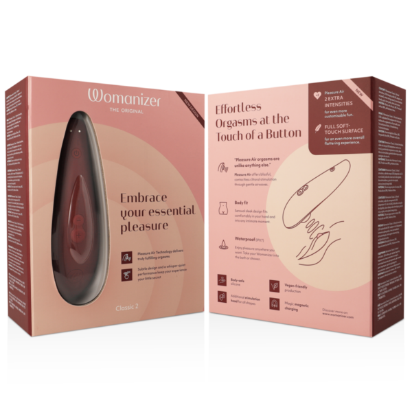Womanizer Classic 2 — Air Pulse Stimulator, Waterproof, Bordeaux — Clitoral Stimulators — view 5