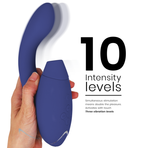 Womanizer Duo 2 — Rabbit Vibrator, Waterproof, Blue — Air Pulse Vibrators — view 7