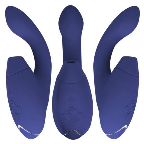 Womanizer Duo 2 — Rabbit Vibrator, Waterproof, Blue — Air Pulse Vibrators — view 5