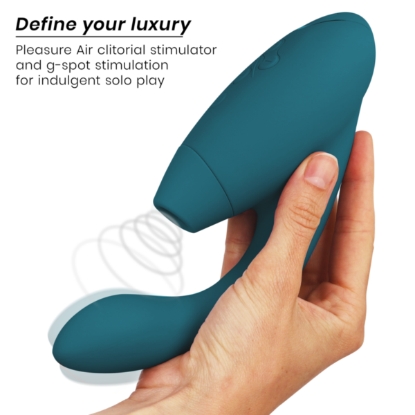Womanizer Duo 2 — Rabbit Vibrator, Waterproof, Petrol Blue — Air Pulse Vibrators — view 5