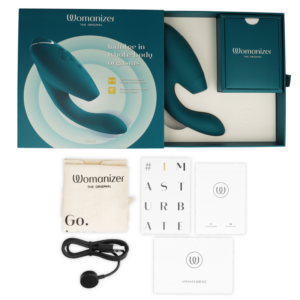 Womanizer Duo 2 — Rabbit Vibrator, Waterproof, Petrol Blue — Air Pulse Vibrators — view 3