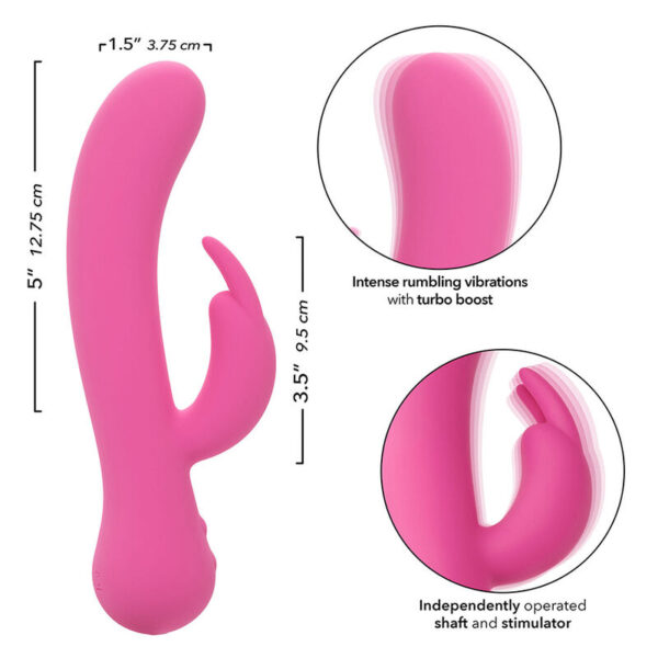 CalExotics First Time Bunny — Rabbit Vibrator, Rechargeable, Pink — Rabbit Vibrators — view 9