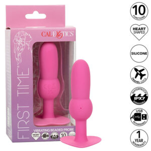 CalExotics First Time Beaded Probe — Anal Vibrator, Pink